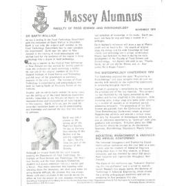 Massey Alumnus - Faculty of Food Science and Biotechnology, November 1979