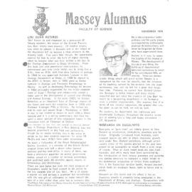 Massey Alumnus - Faculty of Science, November 1979