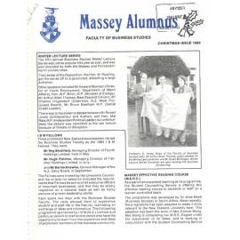 Massey Alumnus - Faculty of Business Studies, December 1980