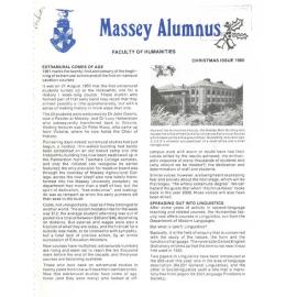 Massey Alumnus - Faculty of Humanities, December 1980