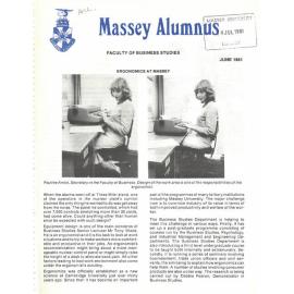 Massey Alumnus - Faculty of Business Studies, June 1981