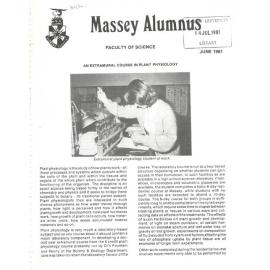Massey Alumnus - Faculty of Science, June 1981