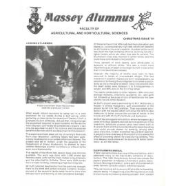 Massey Alumnus - Faculty of Agricultural and Horticultural Sciences, December 1981