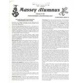 Massey Alumnus - Faculty of Food Science and Biotechnology, December 1981