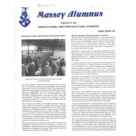 Massey Alumnus - Faculty of Agricultural and Horticultural Sciences, June 1982
