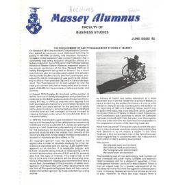 Massey Alumnus - Faculty of Business Studies, June 1982