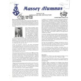Massey Alumnus - Faculty of Agriculture and Horticulture, December 1982