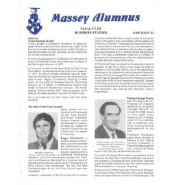 Massey Alumnus - Faculty of Business Studies, June 1983