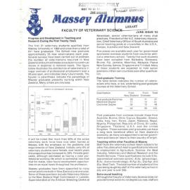 Massey Alumnus - Faculty of Veterinary Science, June 1983