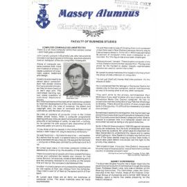 Massey Alumnus - Faculty of Business Studies, December 1984