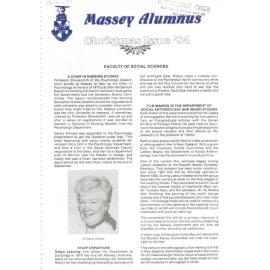 Massey Alumnus - Faculty of Social Sciences, December 1984