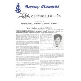 Massey Alumnus - Faculty of Agricultural and Horticultural Sciences, December 1985