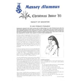 Massey Alumnus - Faculty of Education, December 1985