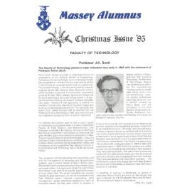 Massey Alumnus - Faculty of Technology, December 1985