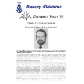 Massey Alumnus - Faculty of Veterinary Science, December 1985