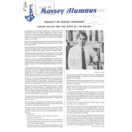 Massey Alumnus - Faculty of Social Sciences, June 1987