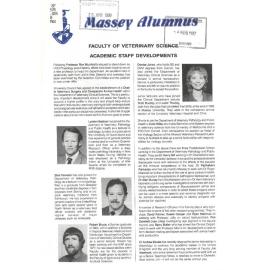 Massey Alumnus - Faculty of Veterinary Science, June 1987