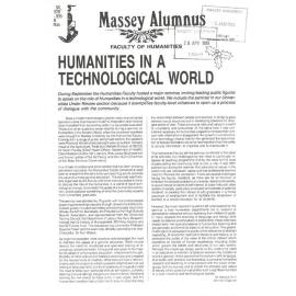 Massey Alumnus - Faculty of Humanities, December 1987