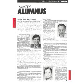 Massey Alumnus - Business Studies Faculty News, December 1988