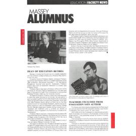 Massey Alumnus - Education Faculty News, December 1988