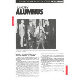Massey Alumnus - Agricultural and Horticultural Science Faculty News, June 1989