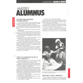 Massey Alumnus - Humanities Faculty News, June 1989