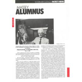 Massey Alumnus - Veterinary Science Faculty News, June 1989