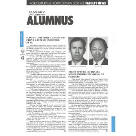 Massey Alumnus - Agricultural and Horticultural Science Faculty News, December 1989