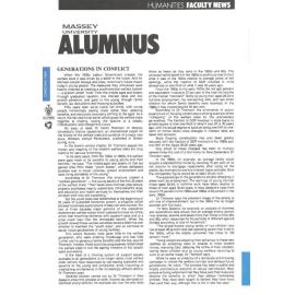 Massey Alumnus - Humanities Faculty News, December 1989
