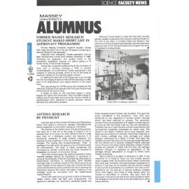 Massey Alumnus - Science Faculty News, December 1989