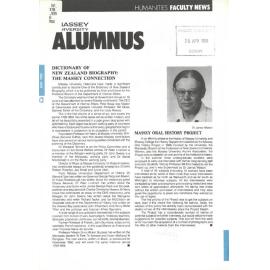 Massey Alumnus - Humanities Faculty News, May 1990