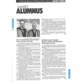 Massey Alumnus - Agricultural and Horticultural Science Faculty News, December 1990