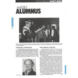 Massey Alumnus - Social Sciences Faculty News, December 1990