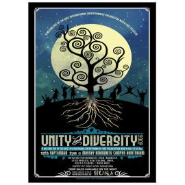 Massey University Students’ Association. Unity and Diversity concert programme leaflet, 12 September 2009