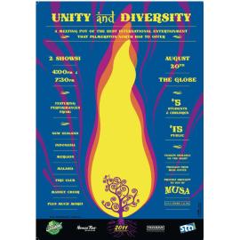 Massey University Students’ Association. Unity and Diversity concert programme leaflet, 20 August 2011