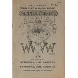 Official programme: Wellington Carnival and Advertising Association's Wellington Welcome Week, 19th to 26th January, 1924