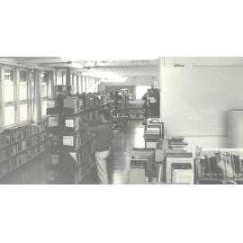Wellington Polytechnic. Temporary library in prefabricated building, 1960s