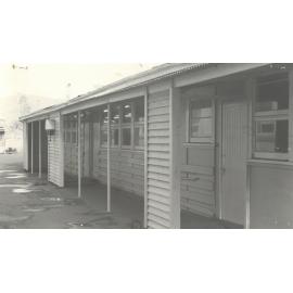 Wellington Polytechnic. Prefabricated building used as temporary library, 1960s