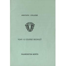 Awatapu College Year 12 course booklet, 1995