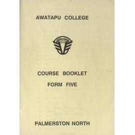 Awatapu College Fifth Form course booklet, 1994 
