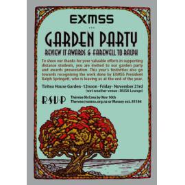 Extramural Students' Society. Garden Party invitation, 23 November 2012
