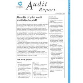MU Audit Report, 1, 16 September 1996
