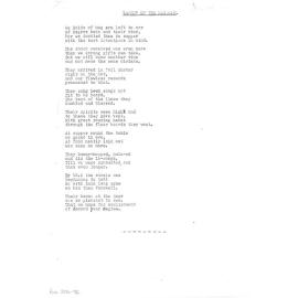 Moginie House. Lament of the Maidens: poem following dinner with second-year degree students, September 1957