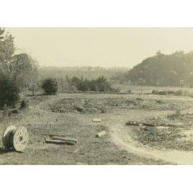 Main Building. Preparing the ground for foundations, 1929