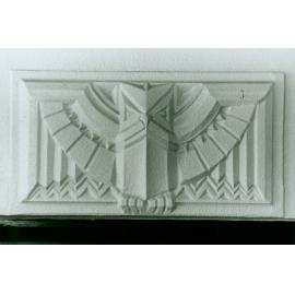 Old Main Building. Owl decoration, circa 1990s