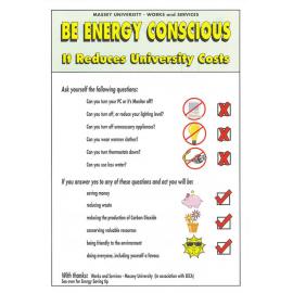 Massey University Works and Services, Be Energy Conscious, 7 June 1999