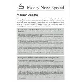 Massey News Special, Merger Update, 5 July 1999