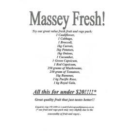 Massey Fresh Flyer, 2001