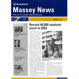 Massey News, 21, 1 December 2003