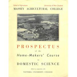 Prospectus of the Home-Makers' Course in Domestic Science, 1939-1940